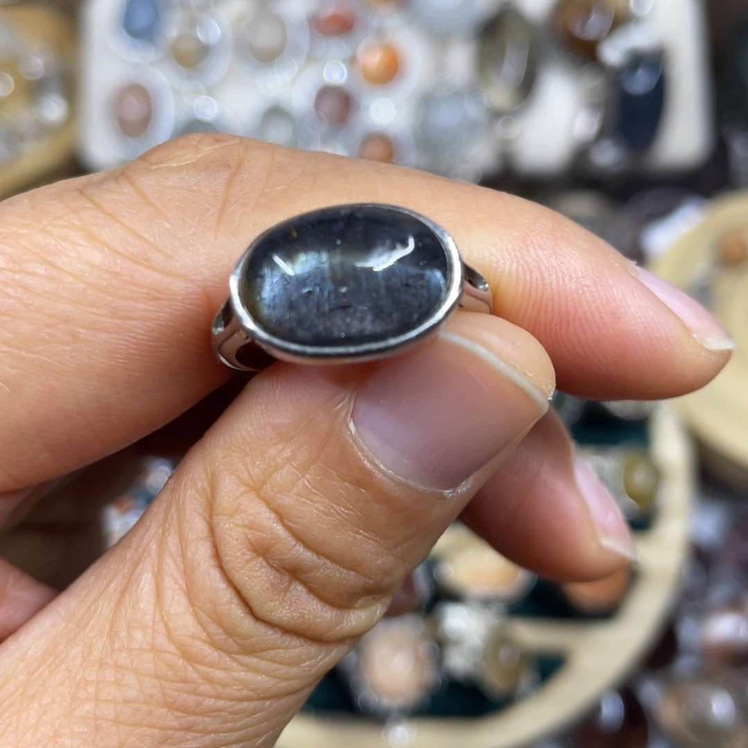 【闪购商品】银S925镶嵌珠宝半成品水晶戒指