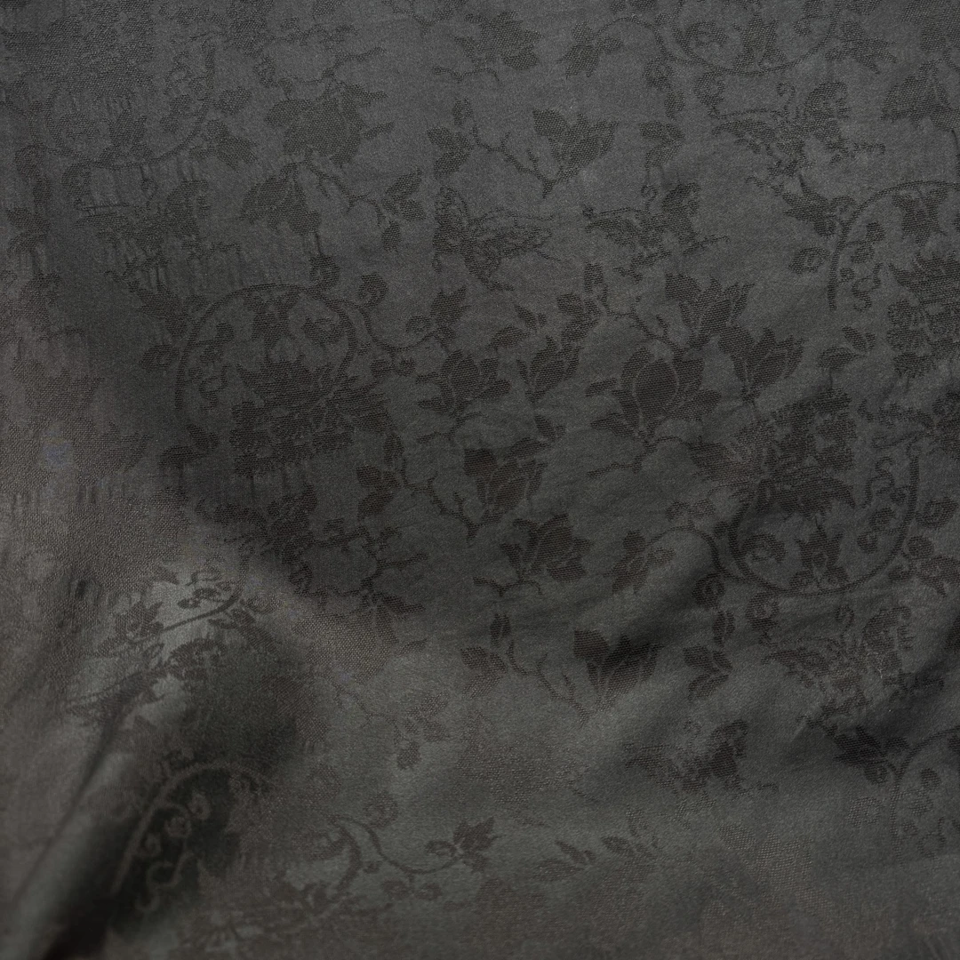 XS11603四经香云纱双蝶玉兰纹门幅116