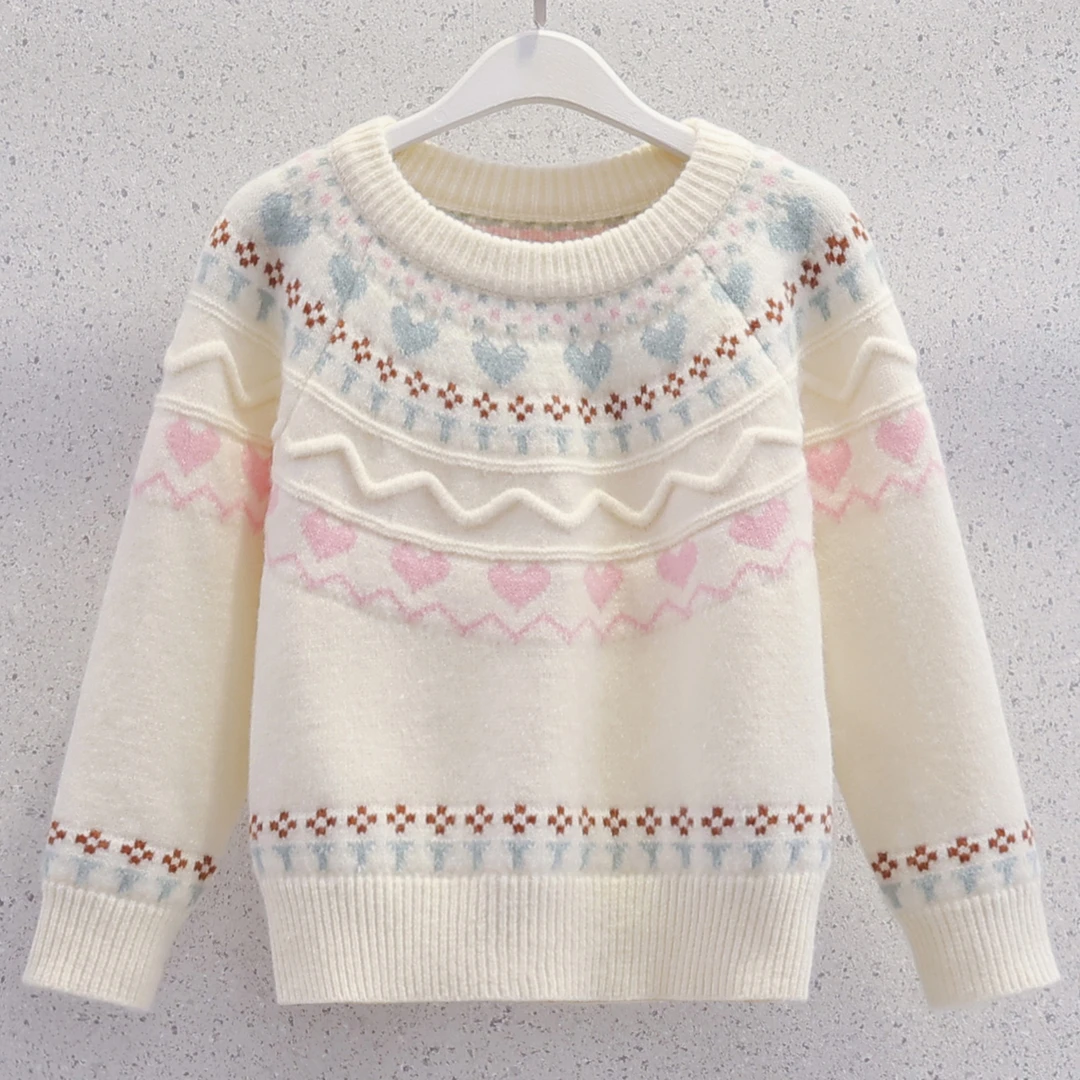 女童毛衣2025新款秋冬季加厚内搭儿童女孩保暖冬装洋气毛线针织衫