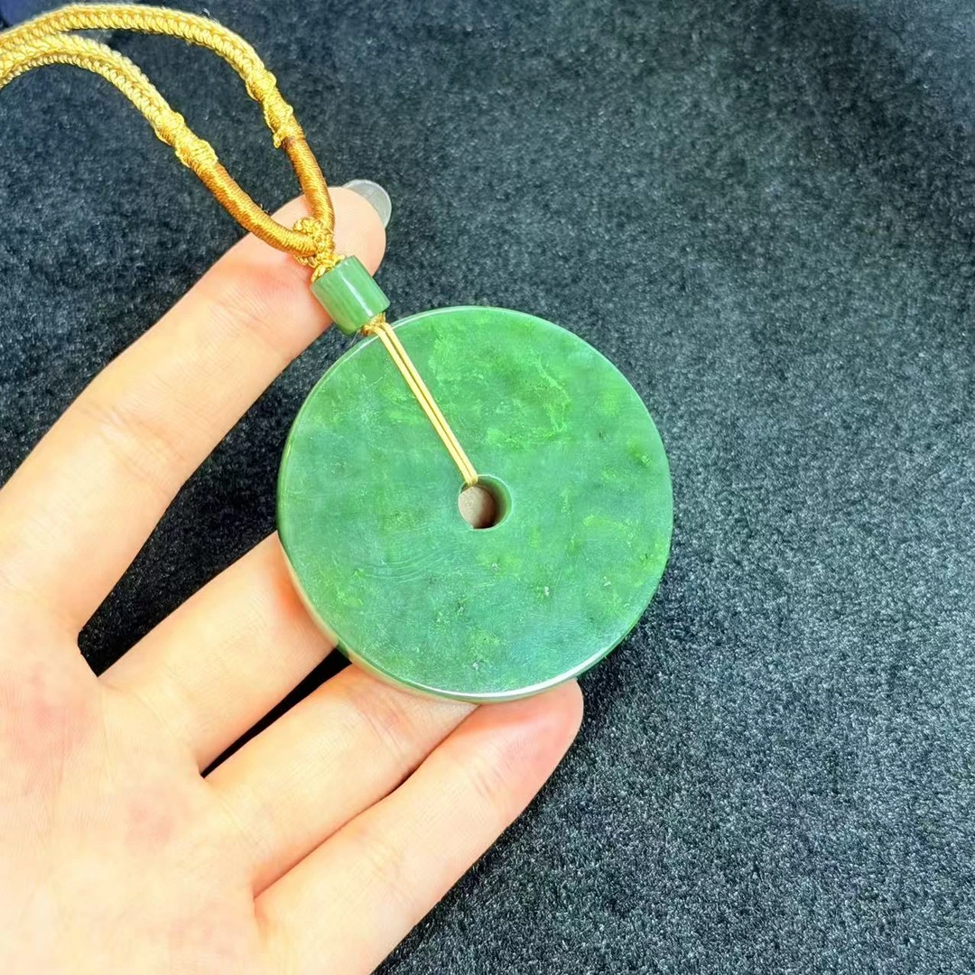 和田玉平安扣吊坠-约61*50*8mm-多样性发货-C芮- A4277