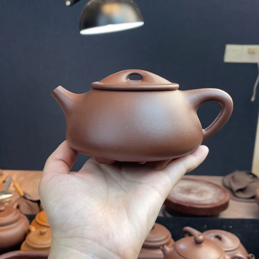 茶壶紫砂全手工底槽清石瓢310cc