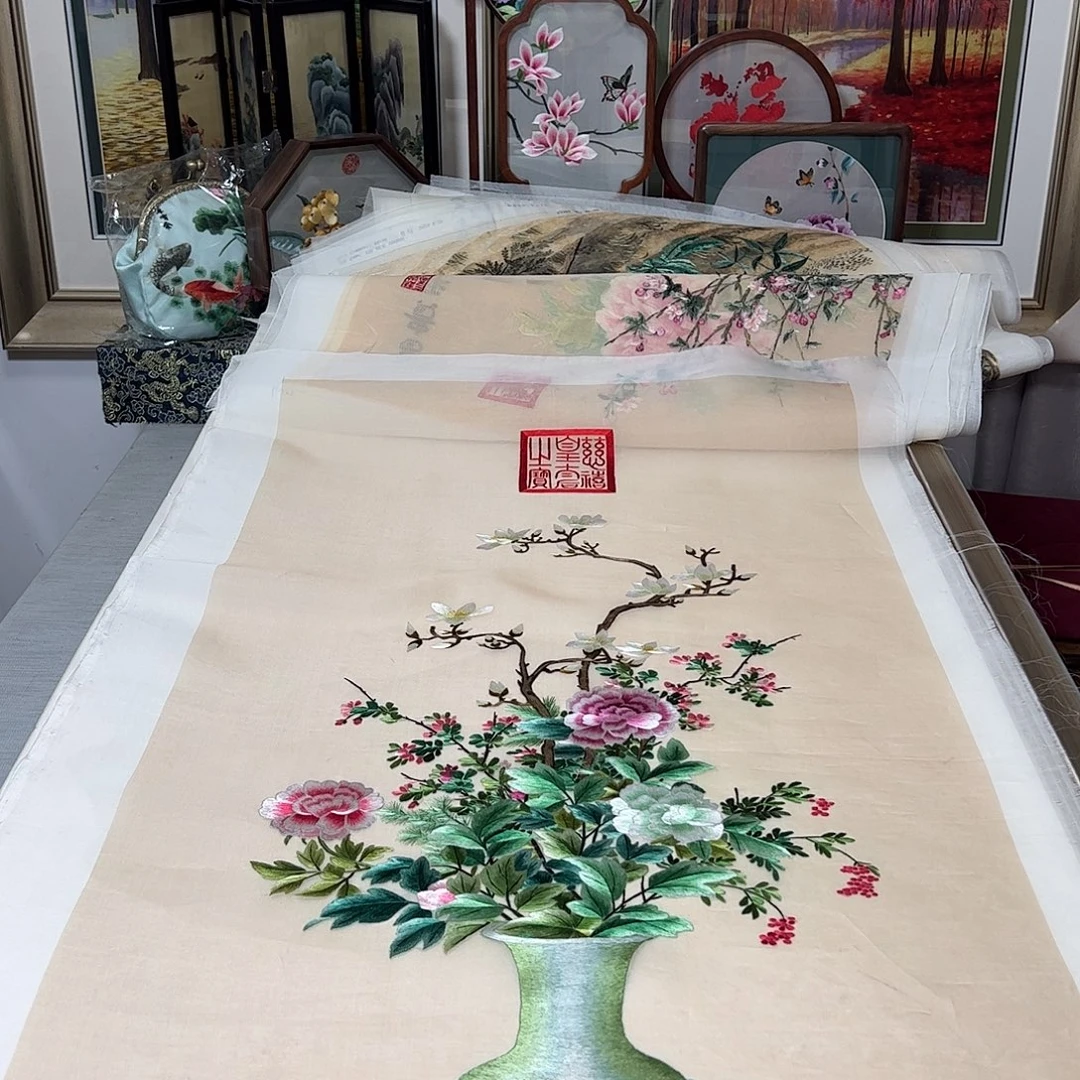 刺绣纯手工刺绣画