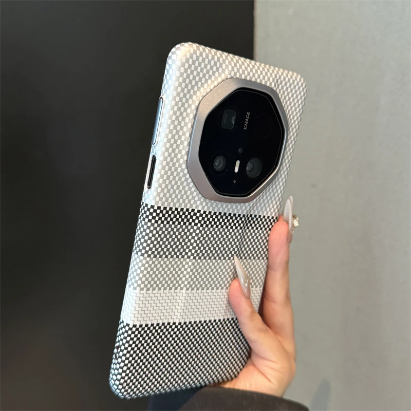 适用华为mate70rs非凡大师手机壳凯夫拉纹碳钎维纹超薄防摔保护套
