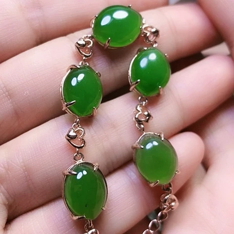 和田玉银S925镶嵌挂件