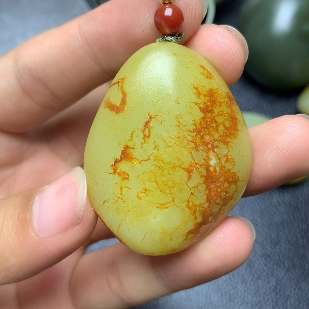 和田玉未镶嵌挂件田****》