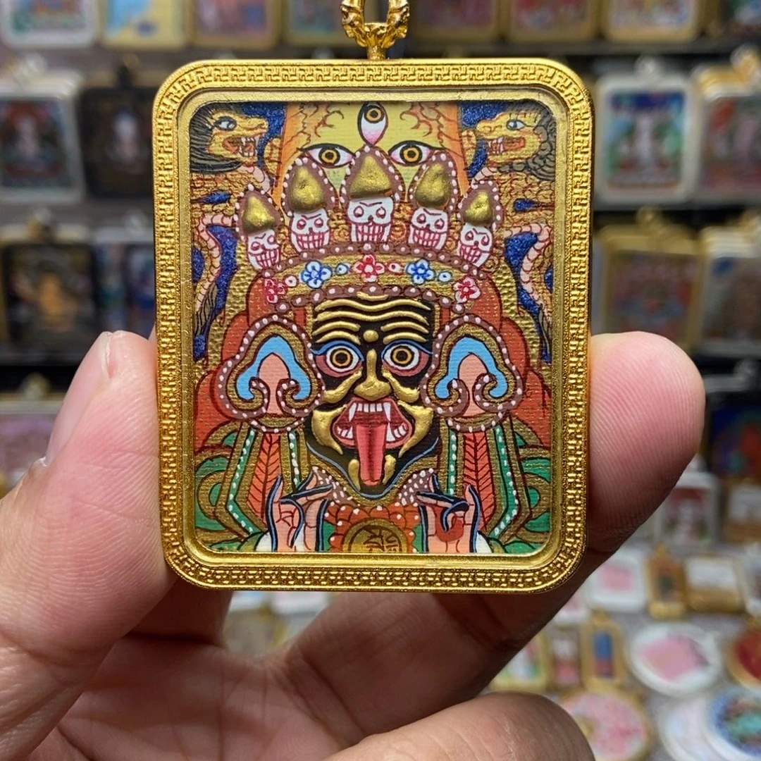 吊坠纯手绘扎基双龙款