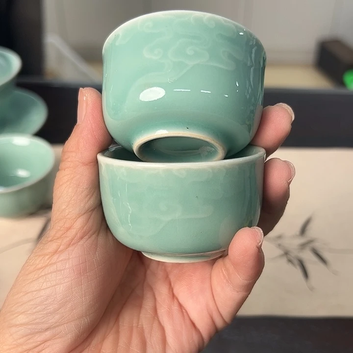 龙泉云间青瓷小米茶器