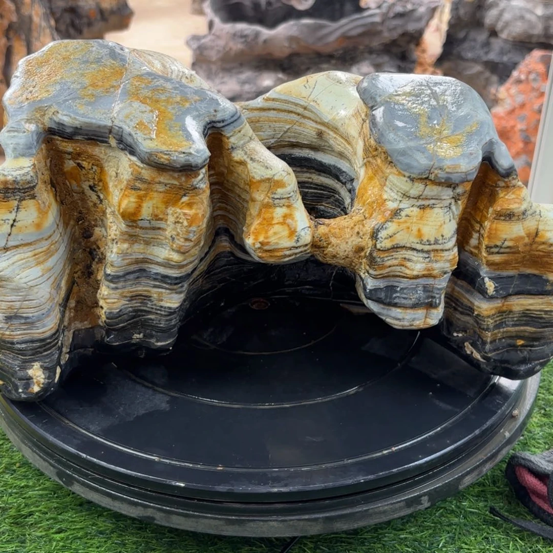 灵璧石花盆 天然外形