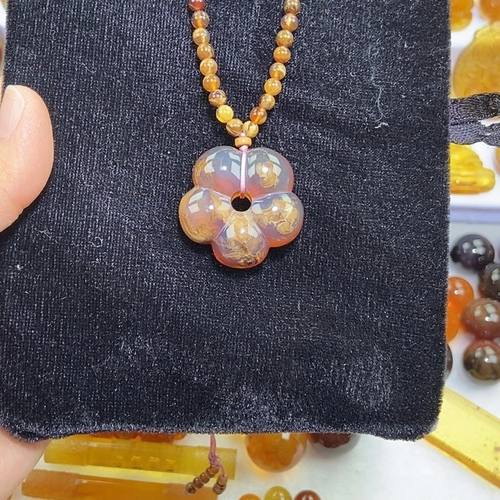 琥珀未镶嵌吊坠(不含链)天然缅甸琥珀根蜜南瓜珠