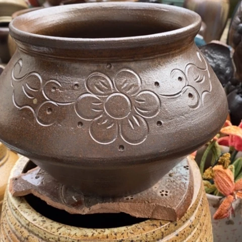 【闪购商品】紫砂花盆高19口19手工