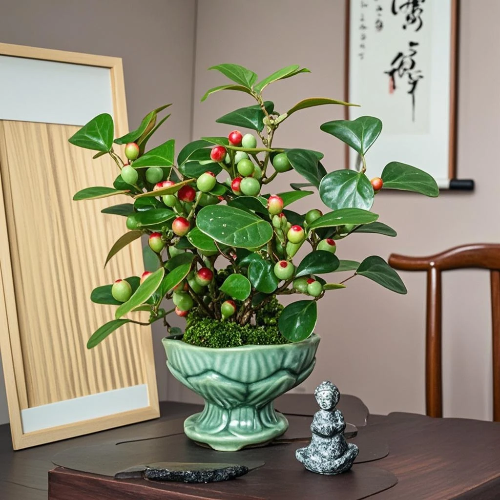 苔藓球水培小盼菩提树盆景禅意盆栽植物花卉