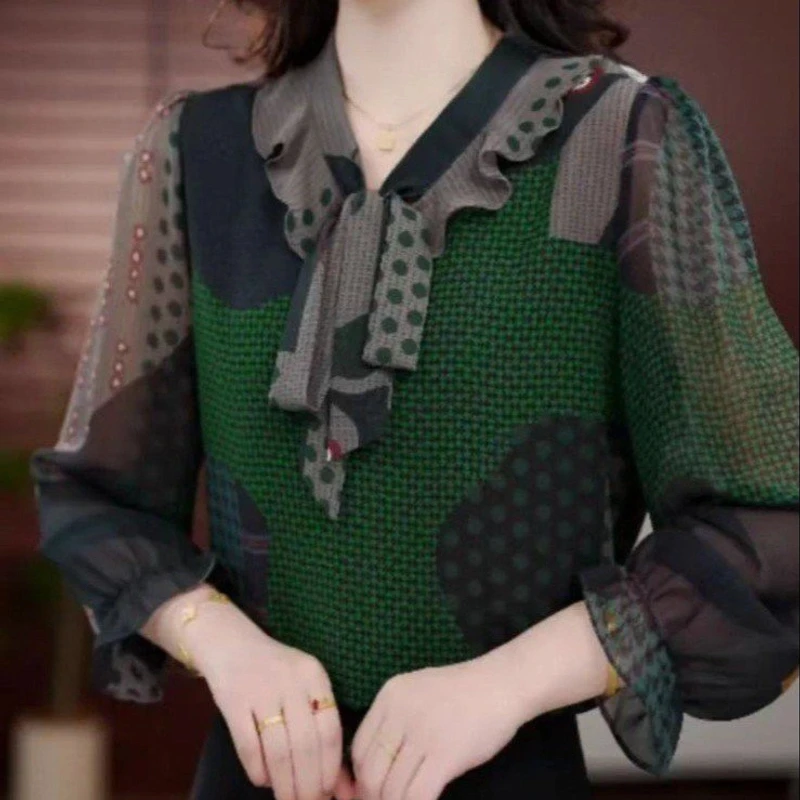 （运费补贴）2025衬衫显瘦假两件新款百搭不挑人时尚洋气长袖休闲