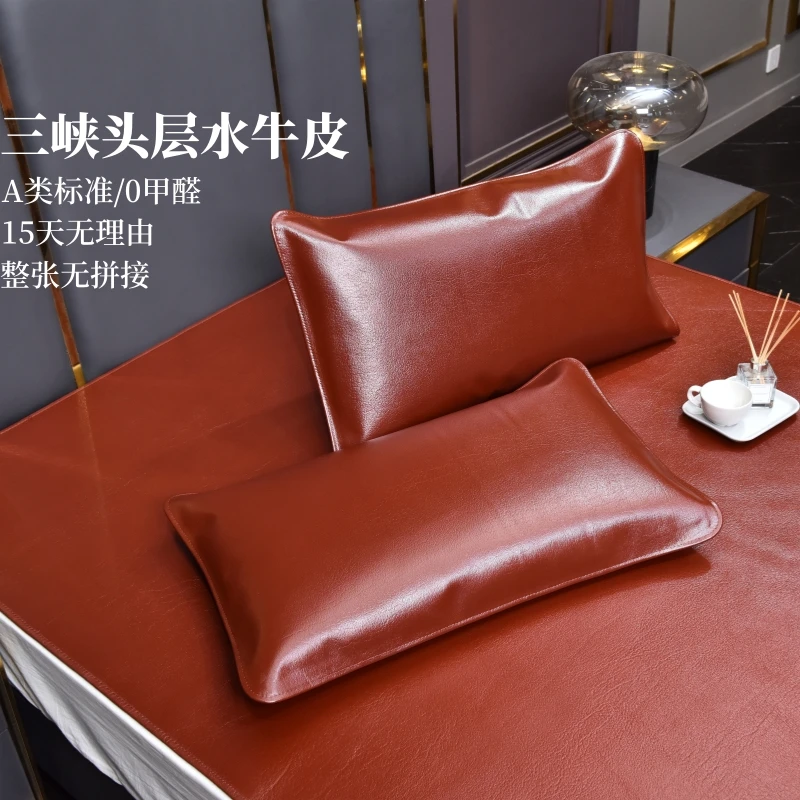 头层牛皮枕套一只一个微瑕疵