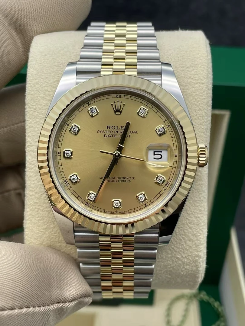 全新未使用 Rolex/劳力士 杜师傅/自动机械男/日志/间金黄钻