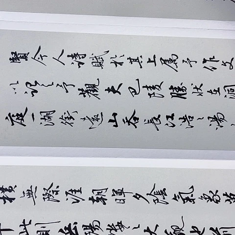 黑***秸岳阳楼记行书册页作品