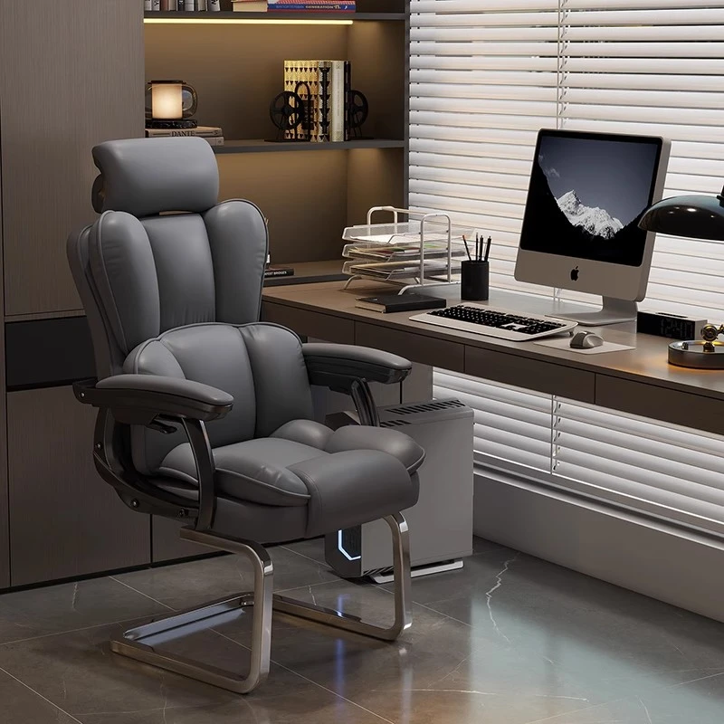 诗维克办公椅弓形固定腿电脑椅靠背舒适久坐可躺老板商务会议椅子