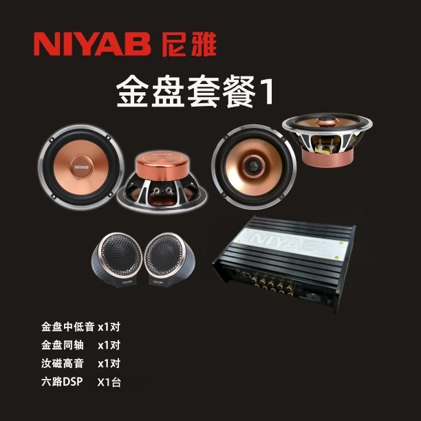 NIYAB【金盘全车套餐】发烧级金属炸机中低音6.5寸
