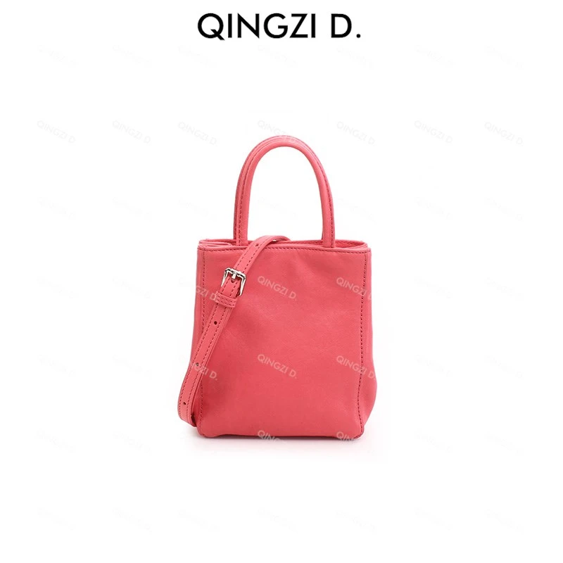 【董清子】【郁金香粉手提】百搭时尚单肩轻便ins休闲女包23293