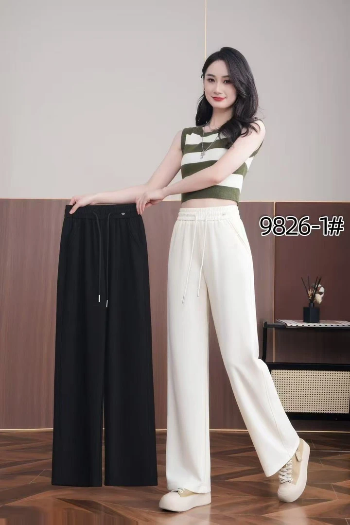 夏季冰感防晒洋气休闲直筒裤9826