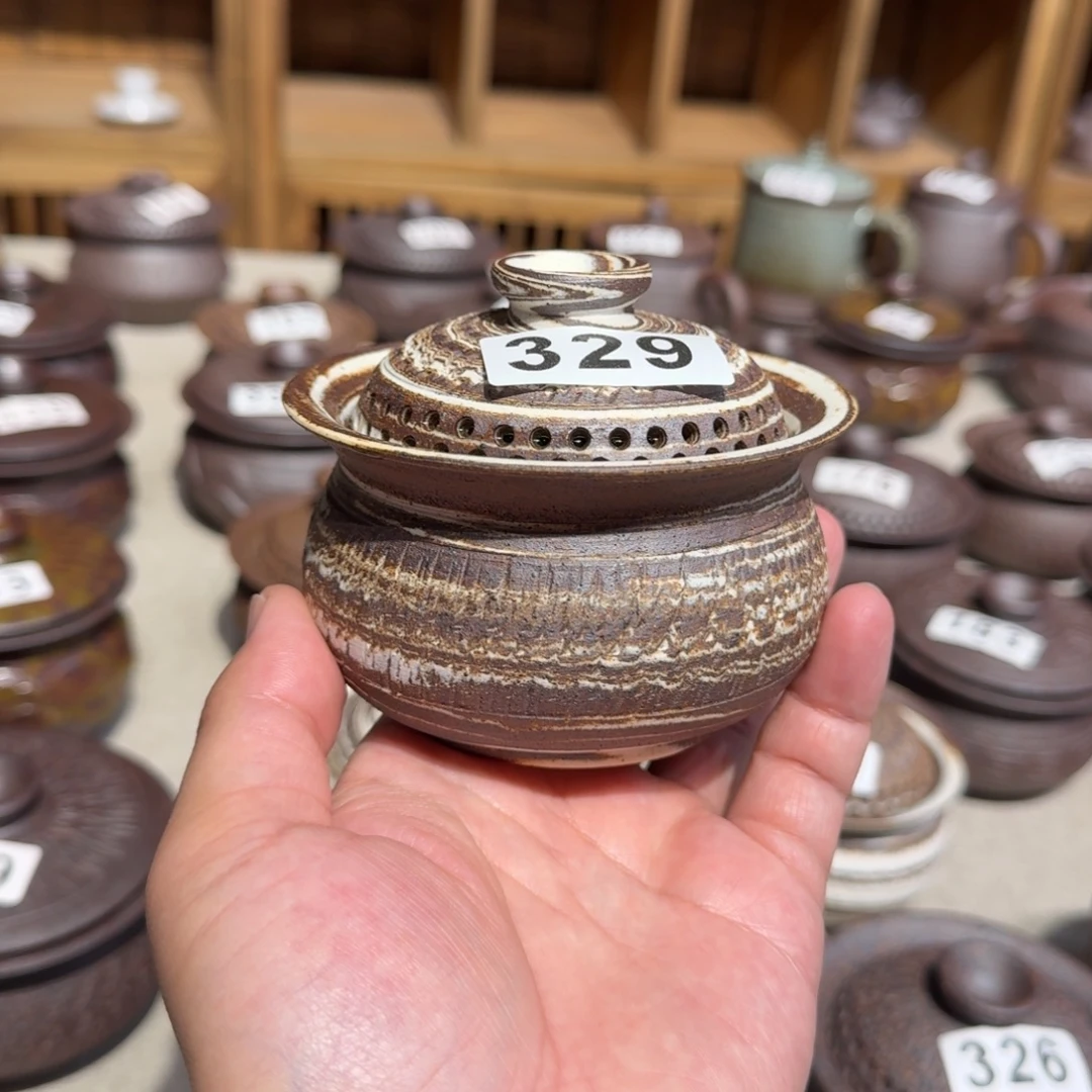 茶具粗瓷茶具素色盖碗