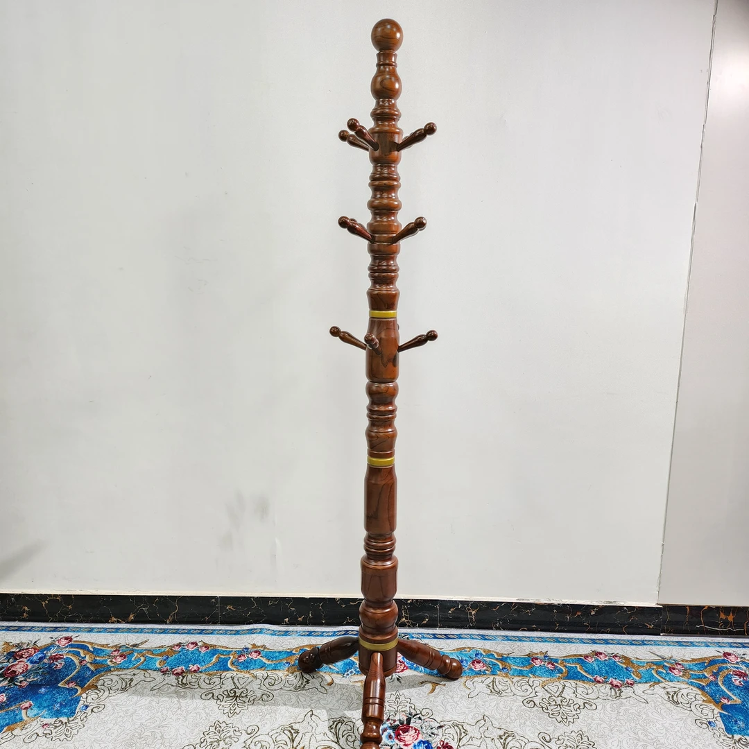 白蜡木立式挂衣架创意简约家用大衣帽架  XT2689