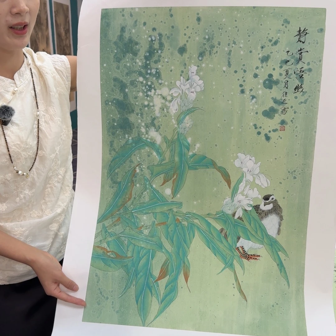 国画国画作品山水花鸟
