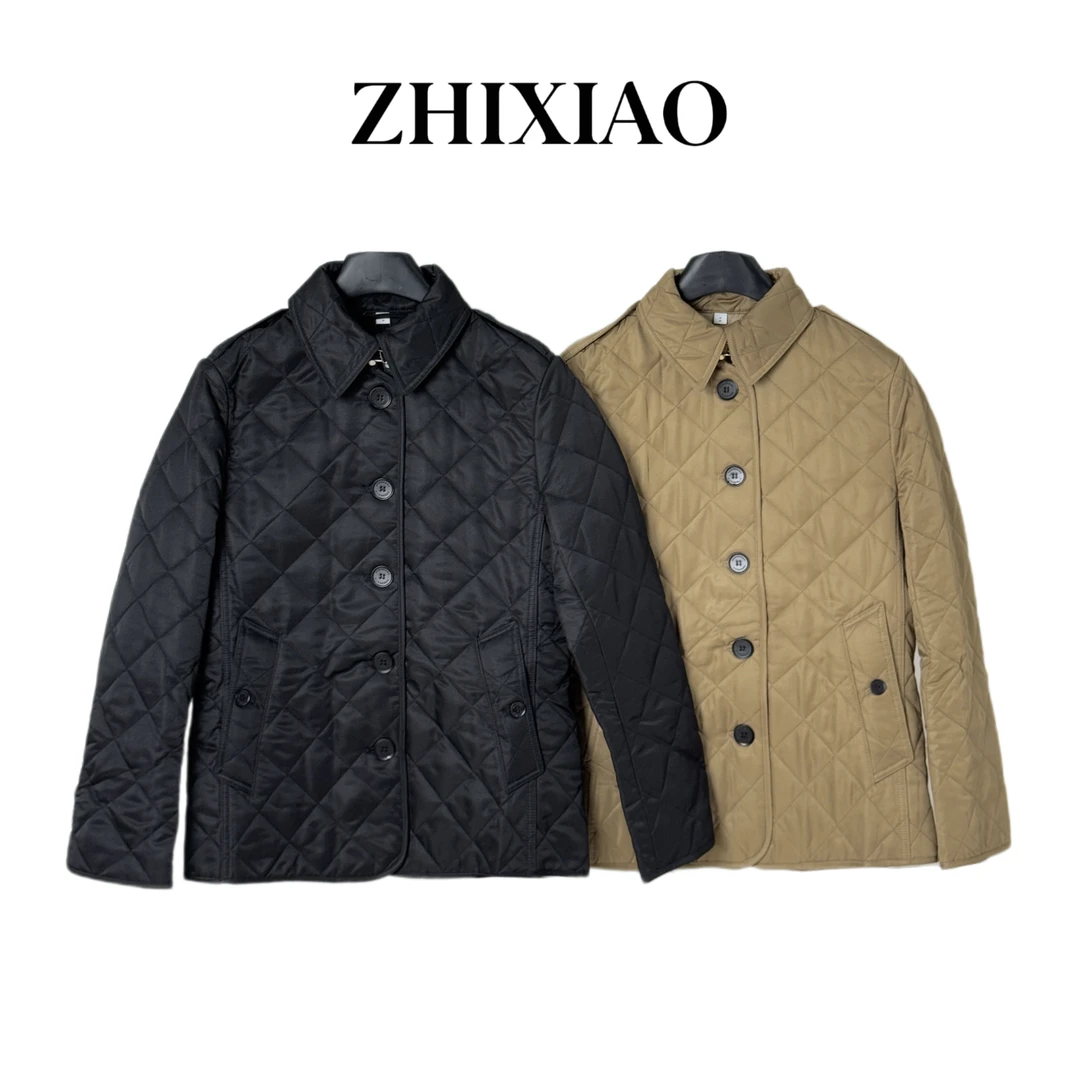 【ZHIXIAO】秋冬新款：菱格长袖棉服外套24267