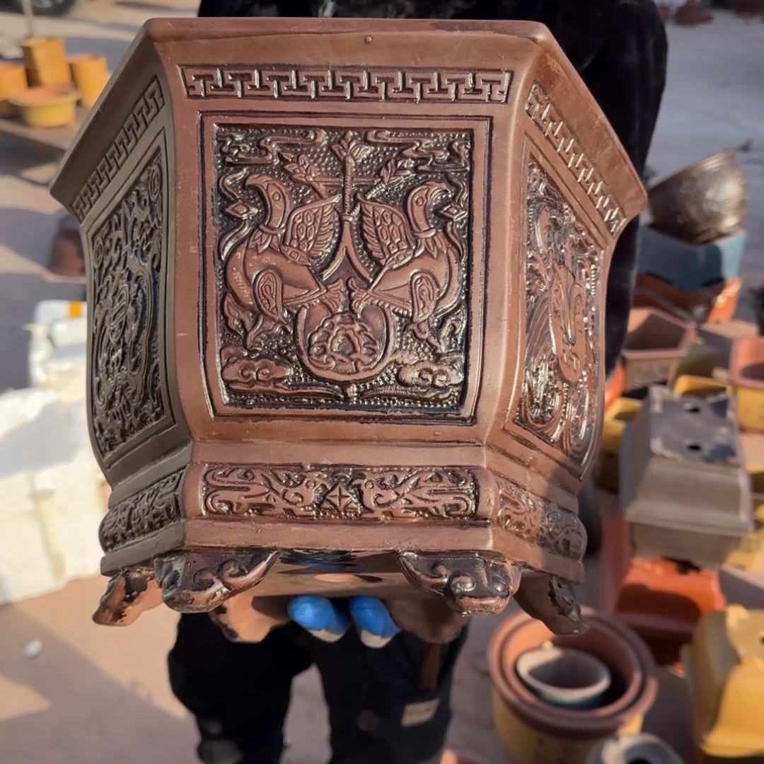 紫砂花盆口径26.22口径