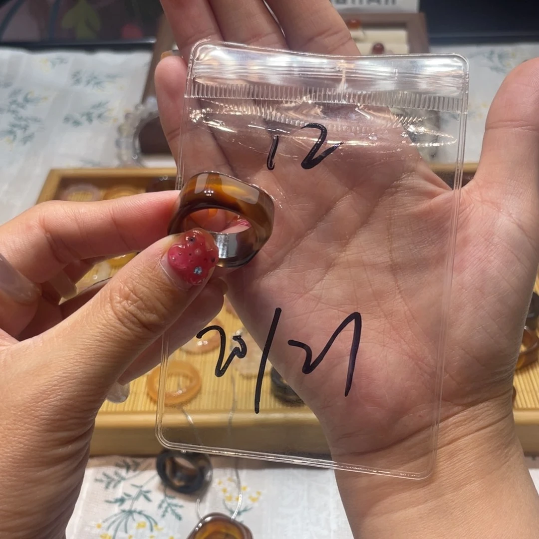 玛瑙/玉髓戒指未镶嵌爱**梅