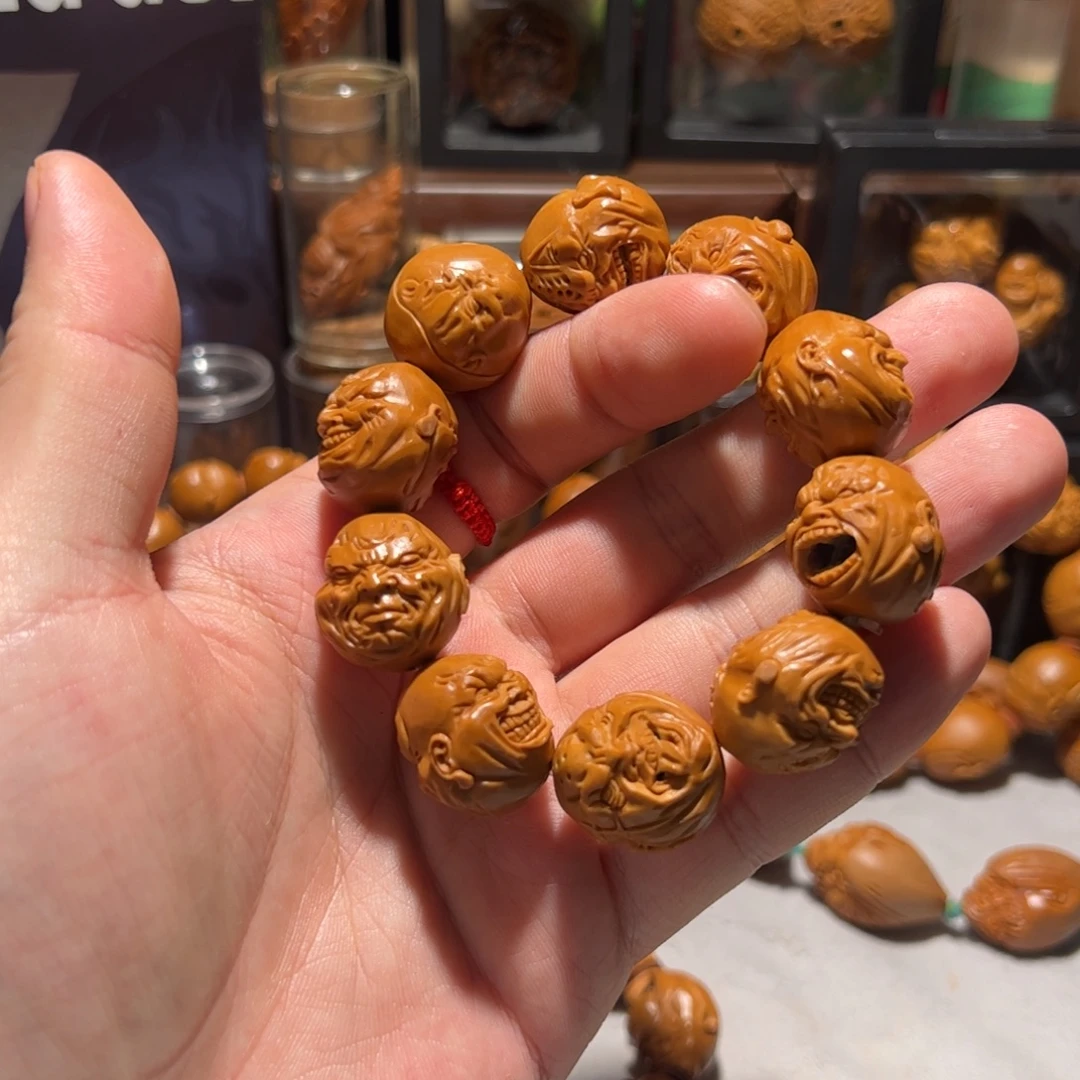 手串/手链橄榄核手工双面恶僧