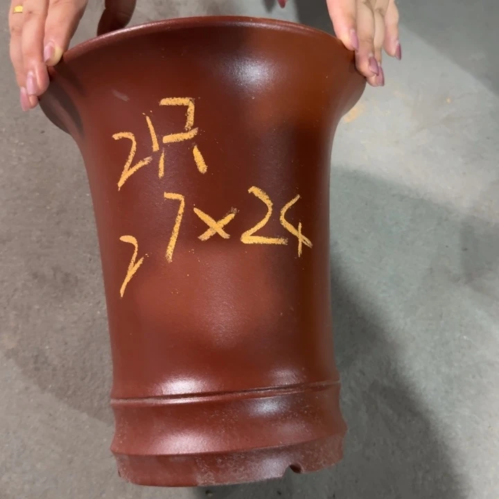 紫砂花盆破损补发紫砂高度27口径24俩只
