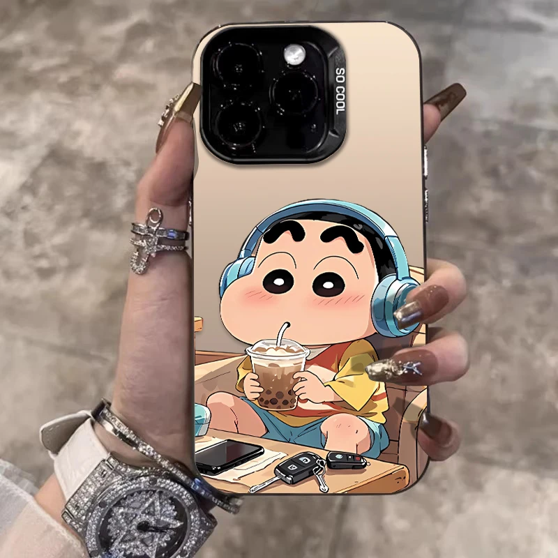 奶茶小新适用苹果16promax手机壳iPhone15硅胶14保护套17新款卡通