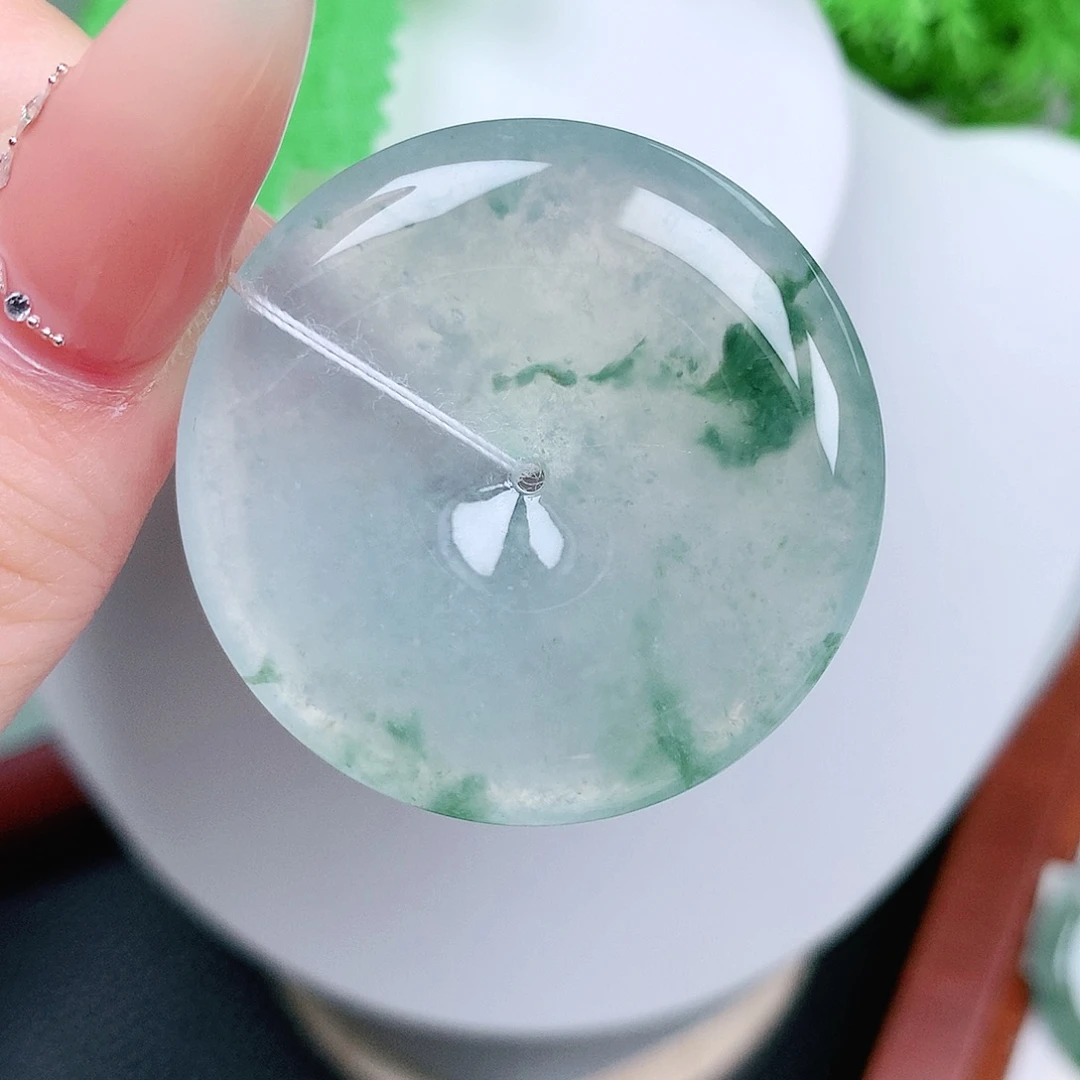 翡翠未镶嵌颈饰平安36.4-5.7