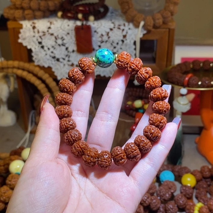 阿***军手串金刚菩提136玉华矮桩满肉一物