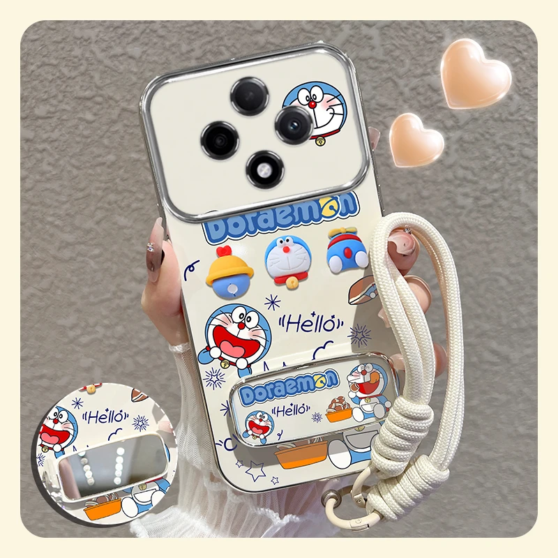 适用【vivox200s】手机壳可爱叮当猫大视窗硅胶保护套女款可爱网红