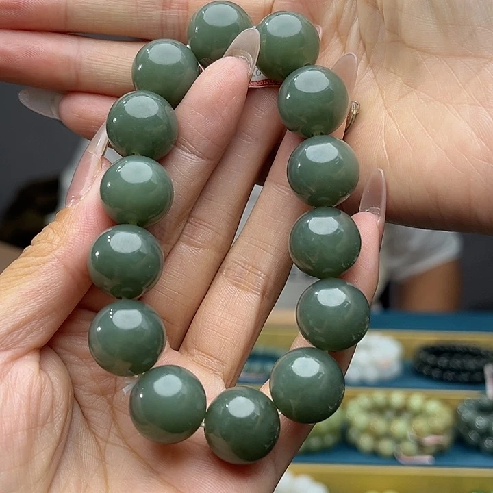 手链未镶嵌和田玉纯天然新疆且末蓝卡16