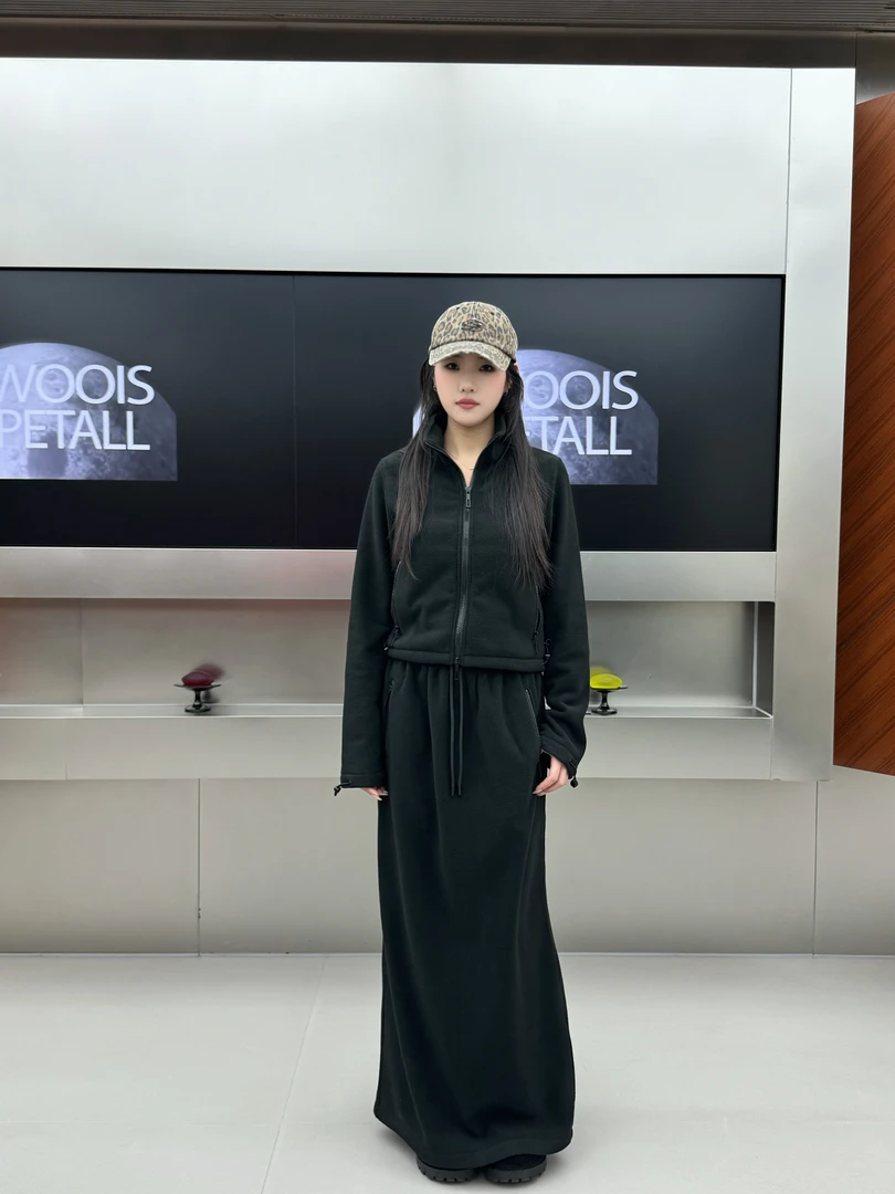 点线/设计师品牌摇粒绒工装裙