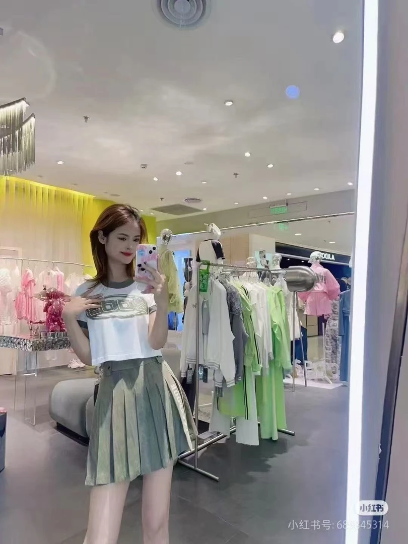 【熊猫家----T恤】24年新款短T上衣84B128