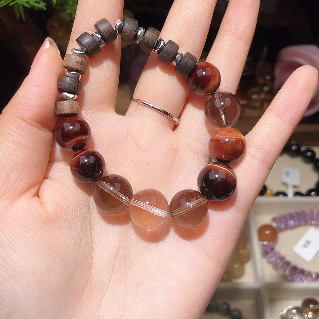 师***娜水晶未镶嵌手链虎眼石