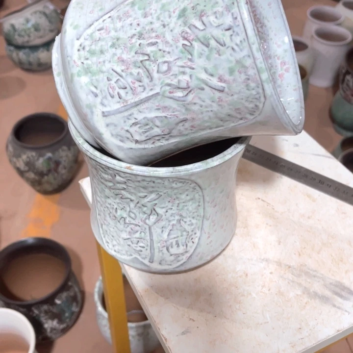 紫砂花盆口径16高度16两只正品