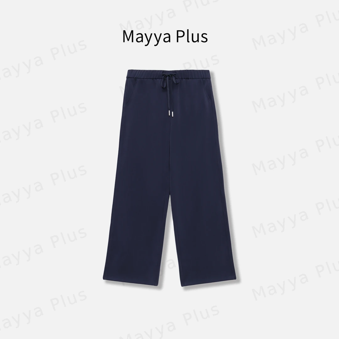 【空调裤】Mayya Plus麦芽定制松弛感休闲裤松紧腰直筒裤子32526739