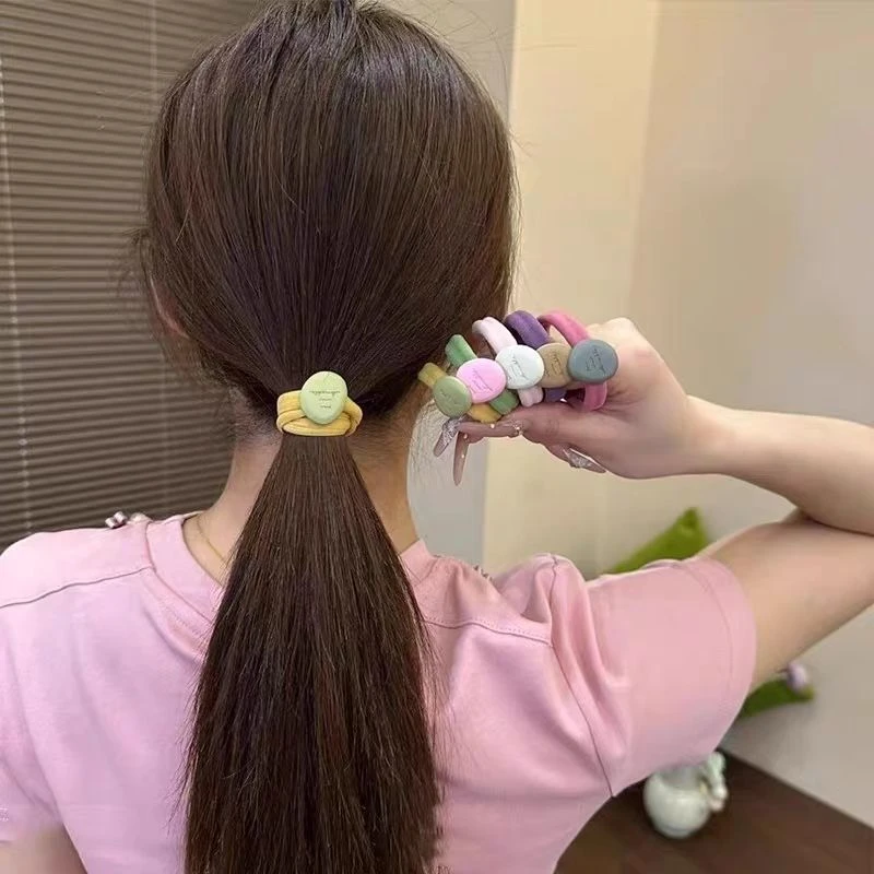 2025新款彩色字母发绳女发圈加粗橡皮筋扎头发高弹力耐用头绳发饰