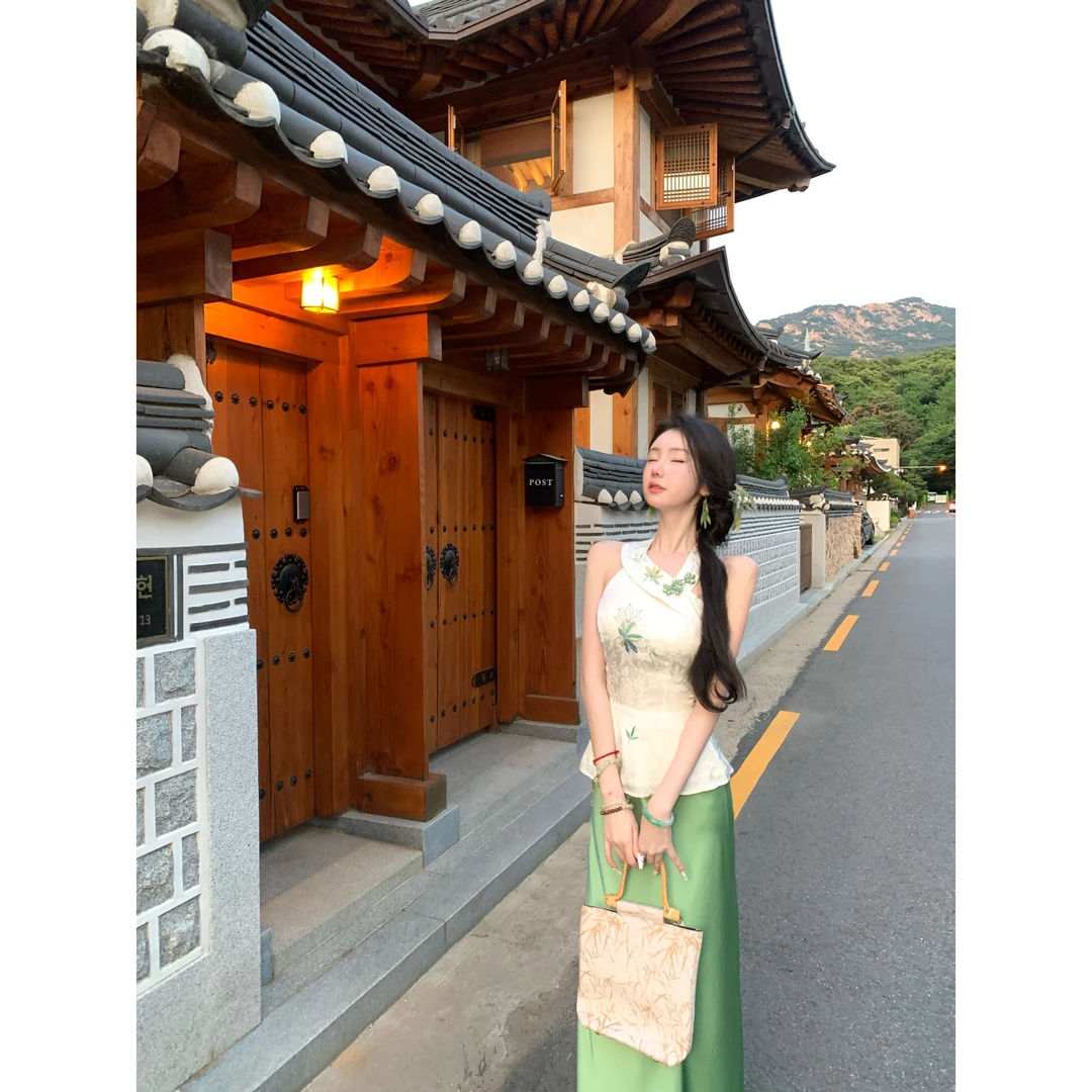 【雅乔定制】青竹影 新中式国风刺绣上衣DYYK-25042382