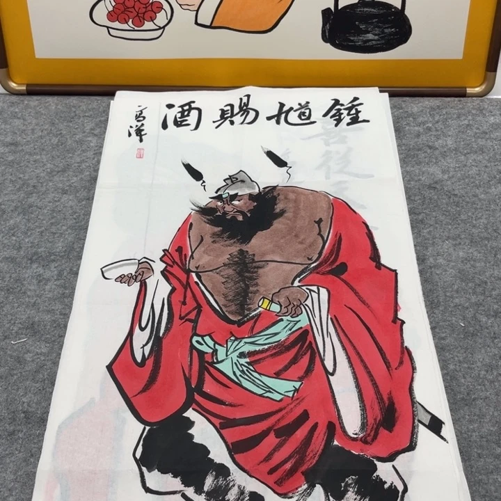 国画手绘禅意画一物一拍