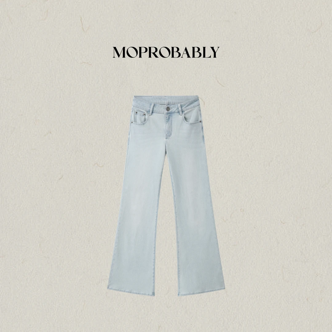Moprobably李予诺「淡人蓝牛」“莱赛尔+棉”时尚百搭牛仔裤L5273026