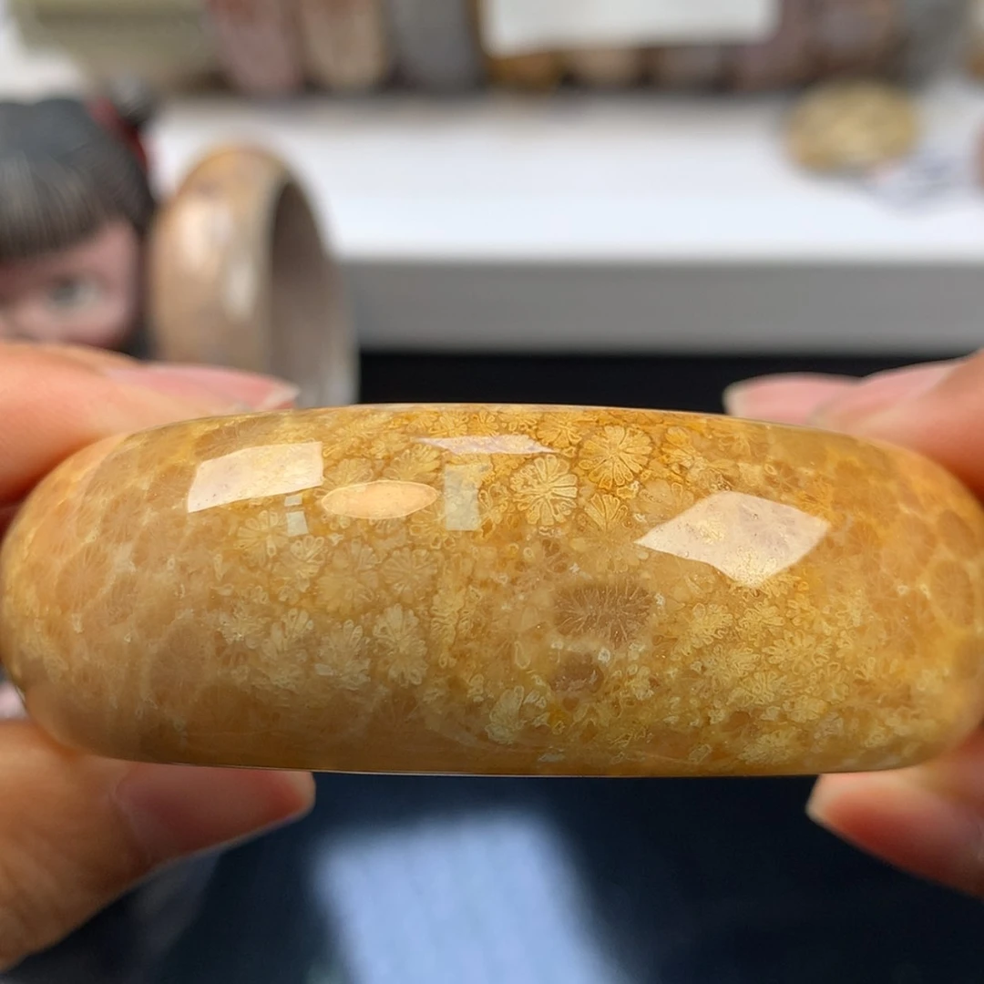 【闪购商品】硅化珊瑚（珊瑚玉）手镯未镶嵌上新手镯58.6（14号）