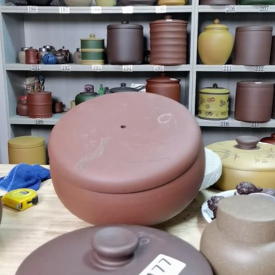 紫砂茶叶罐四饼刻绘处理不退不换9
