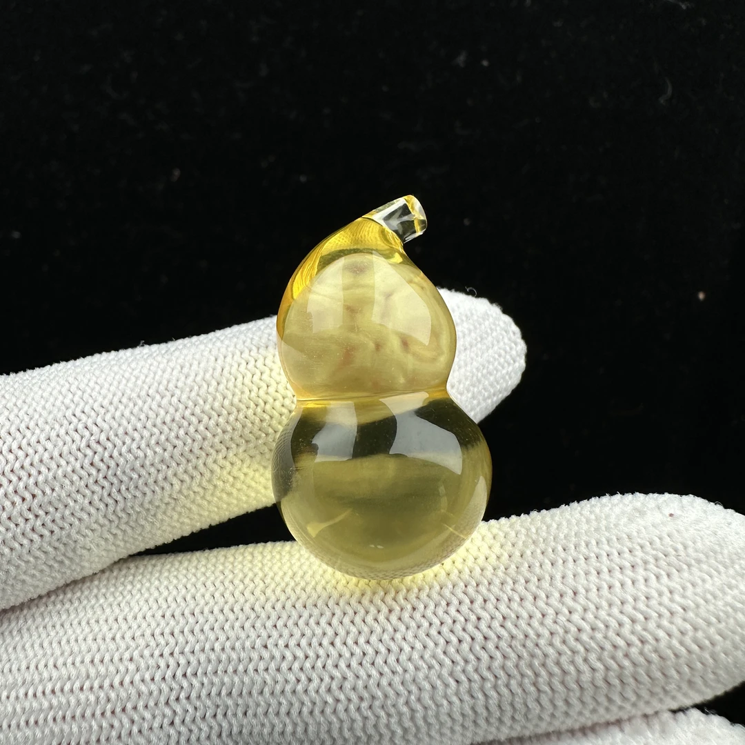 Y3414天然原矿蜜蜡 净水葫芦17.5x30mm 4.3克抖音基地质检发货