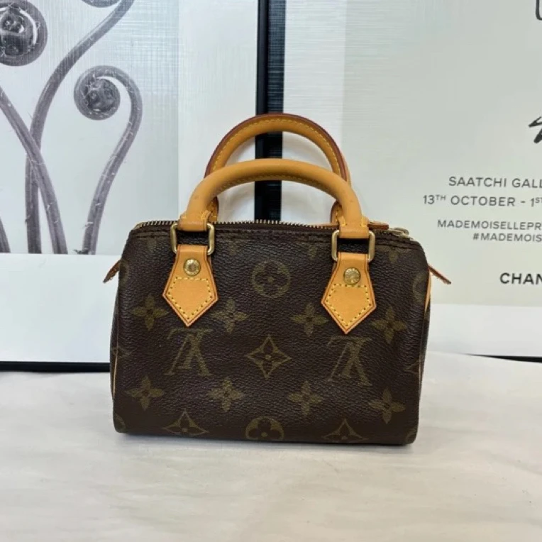 修复品LouisVuitton /路易威登老花中古SP迷你枕头手提包