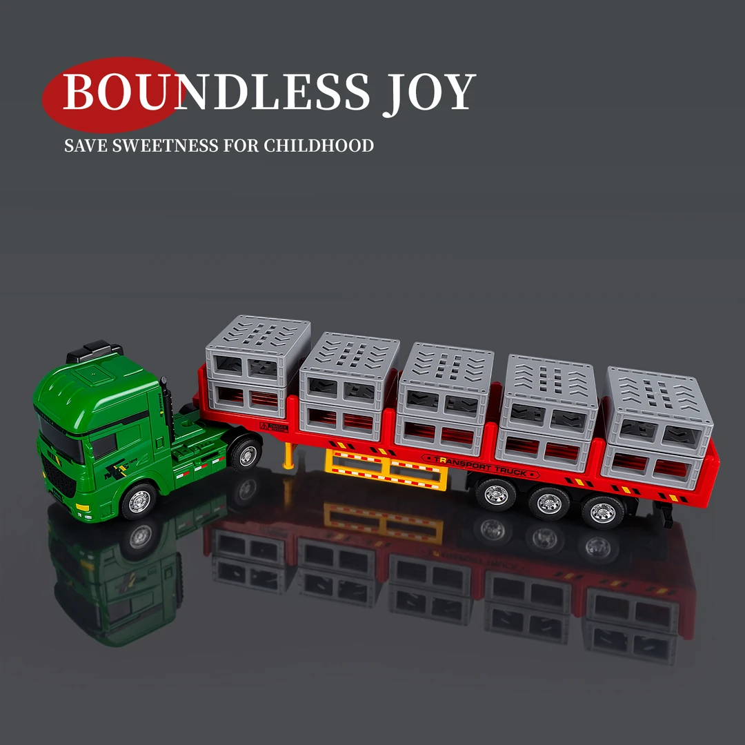 大货车惯性卡车模型水果运输车玩具惯性玩具车大卡车蔬菜货运车
